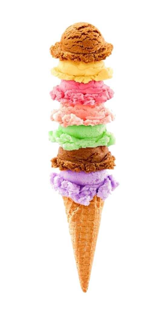 Jack & Dack gelato cone stack